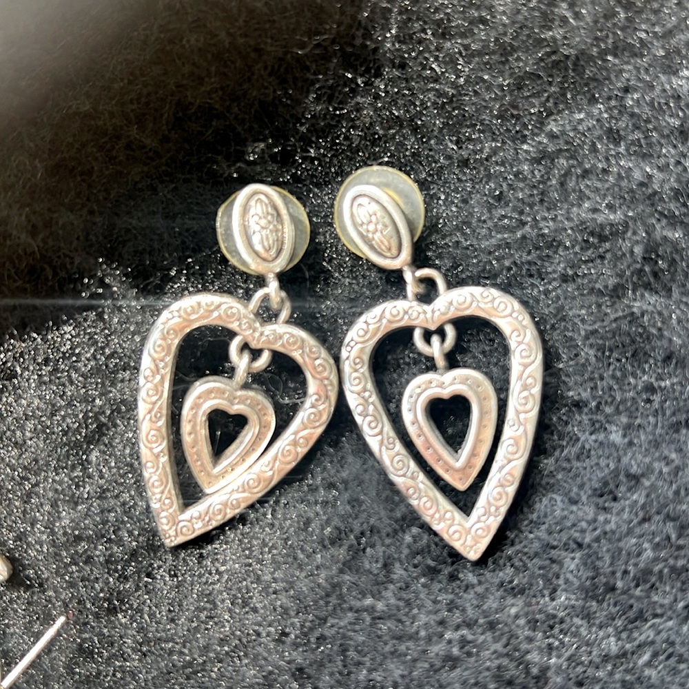 Vintage Brighton heart earrings